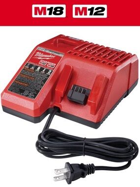 Milwaukee M12/M18 Volt / 18 Volt Lithium Multi Voltage Red Battery Charger